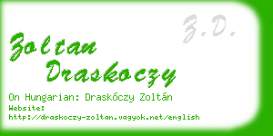 zoltan draskoczy business card