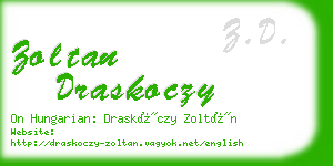 zoltan draskoczy business card